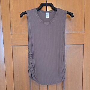 Senita Athletics Sleeveless Brown Muscle Tee